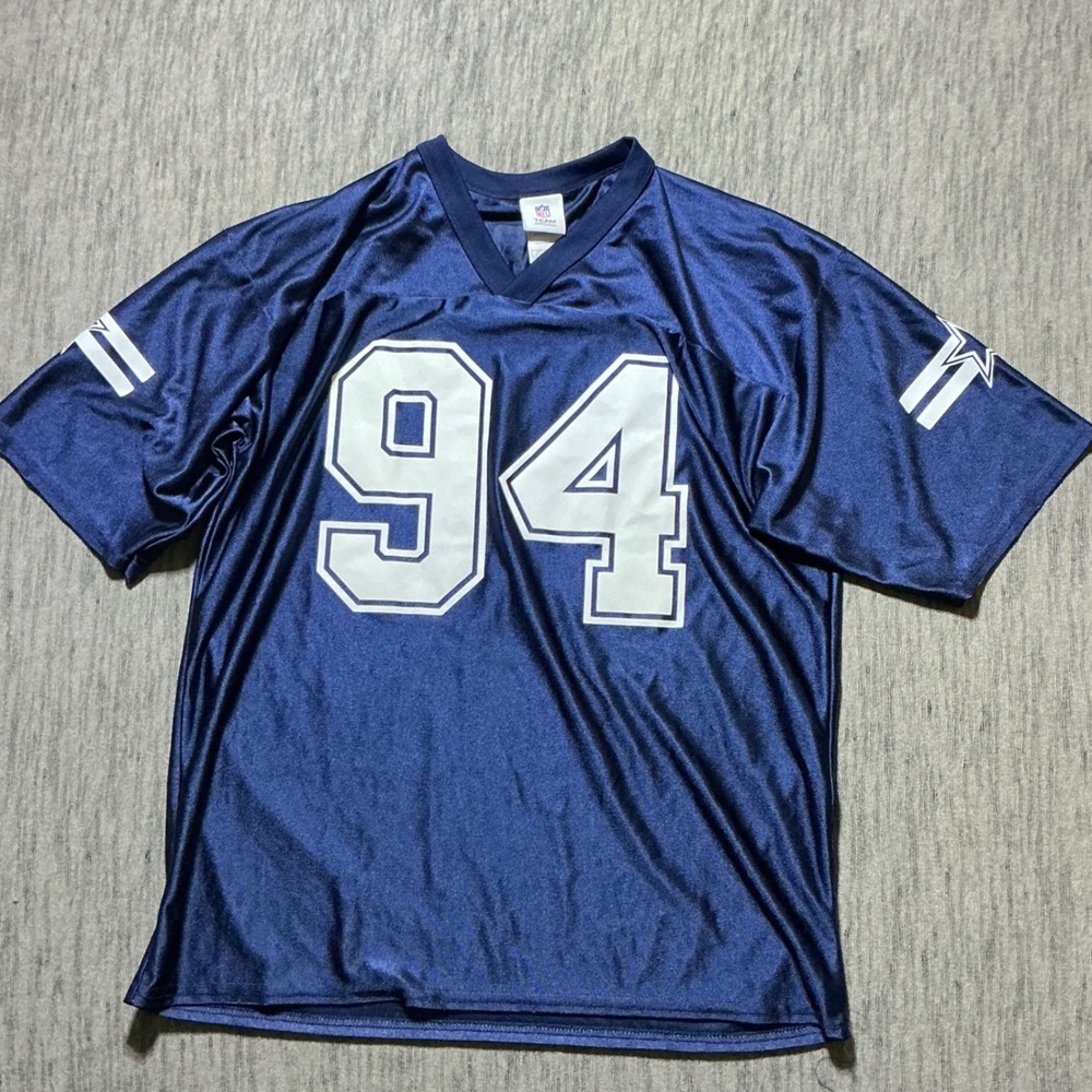 NFL Team Apparel Dallas Cowboys DeMarcus Ware 94 Jersey Navy Blue Mens Large
